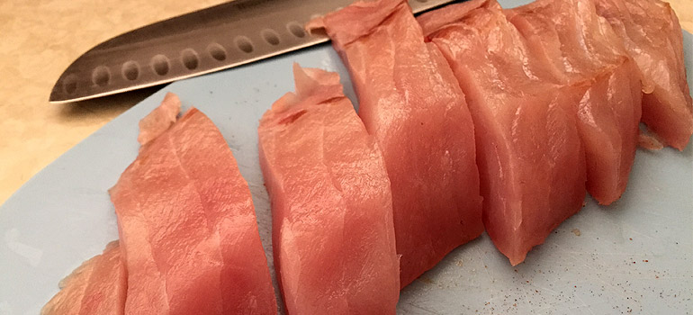 Healthy Fish Taco Recipe - Sliced Fish