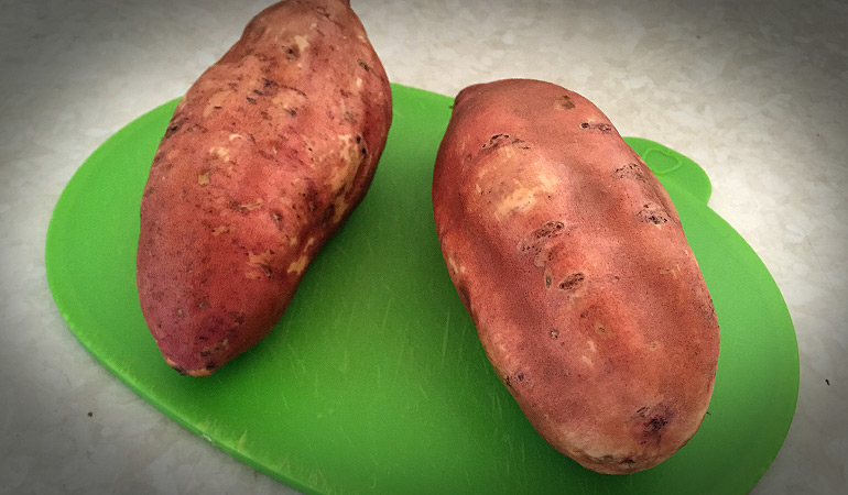 A Healthy Kumara Recipe - Stuffed, Baked Kumara
