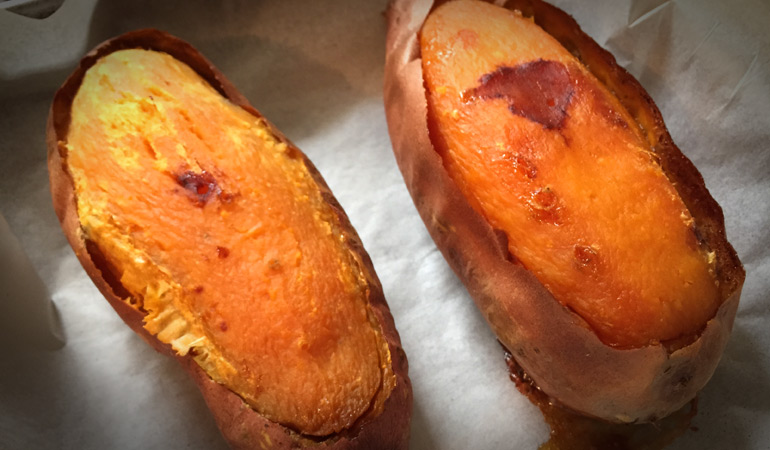A Healthy Kumara Recipe - Stuffed, Baked Kumara