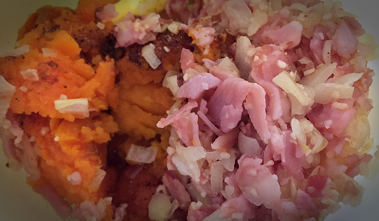 A Healthy Kumara Recipe - Stuffed, Baked Kumara